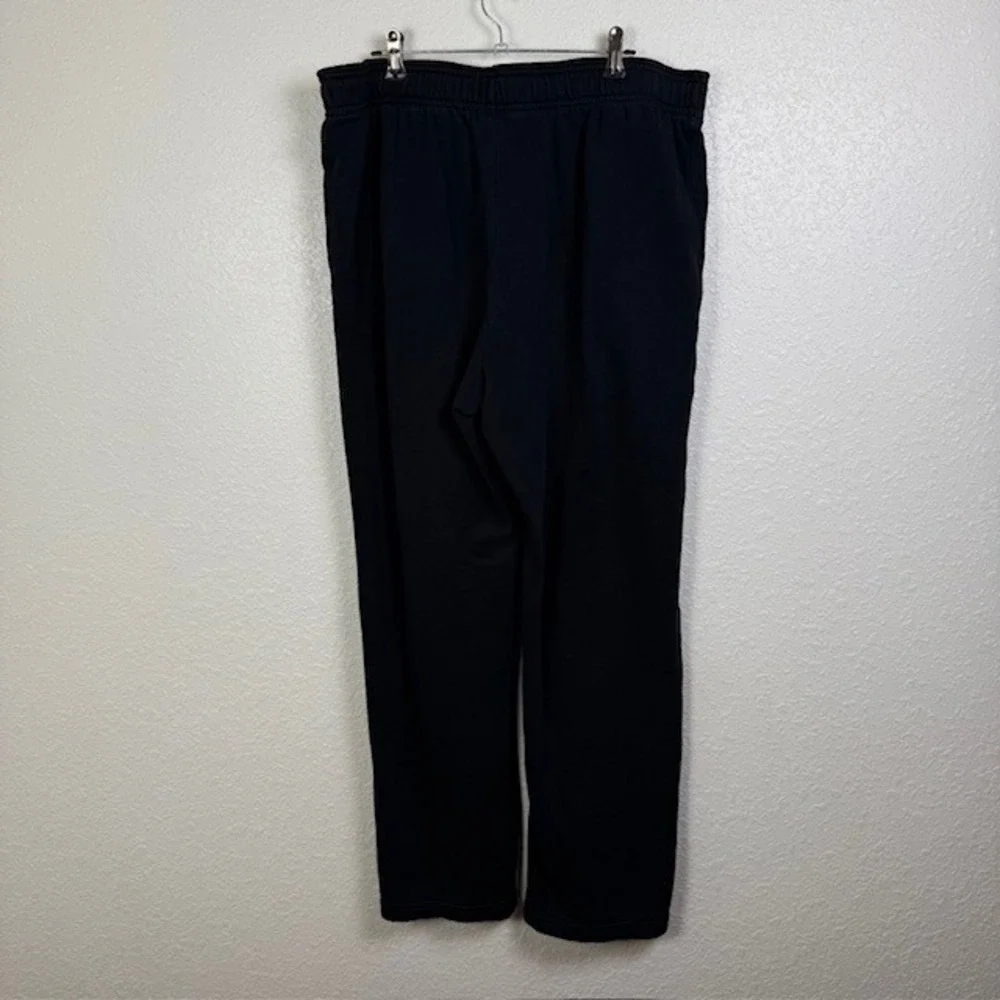 Champion Sportswear Club Fleece Sweatpants Straight‎ Leg Drawstring Black Large